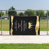 Elegante Black Gold Cruise Door Verjaardag Spandoek (Insitu)