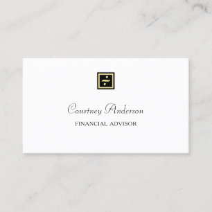 Elegante Black Gold Division Logo Financieel Advis Visitekaartje