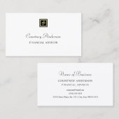 Elegante Black Gold Division Logo Financieel Advis Visitekaartje (Voorkant / Achterkant)