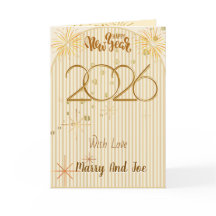 Elegante Black Gold Gelukkig Nieuwjaar 2026 Groet
