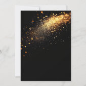 Elegante Black Gold Glitter Oudejaarsfeest Kaart (Achterkant)