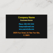 Elegante Black Gold Glitter - Unieke luxe Visitekaartje (Achterkant)