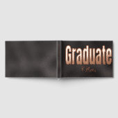 Elegante Black Gold Graduation Party Gast Gastenboek (Volledig)