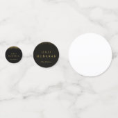 Elegante Black Gold Hajj Mubarak  Confetti (Achterkanten)