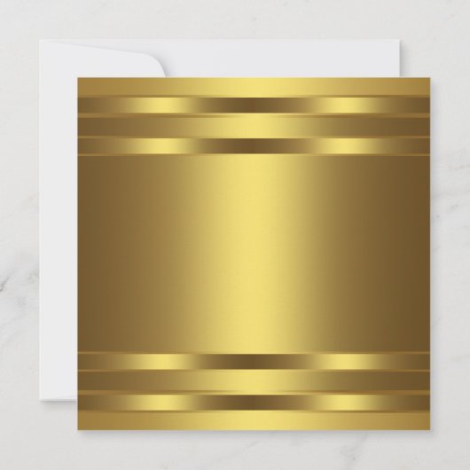 Elegante Black Gold Kerstfeest Uitnodigingen (Achterkant)