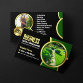 Elegante Black Gold Lawncare Landscaping Service Visitekaartje