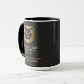 Elegante Black Gold Lion Luxe Business Logo Mok (Voorkant links)