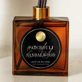 Elegante Black & Gold Logo Product Verpakkingskaar Ronde Sticker