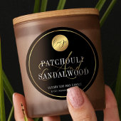 Elegante Black & Gold Logo Product Verpakkingskaar Ronde Sticker