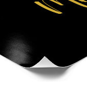 Elegante Black & Gold Masquerade Verjaardag Welkom Perfect Poster (Hoek)