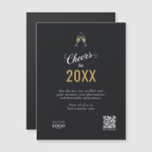 Elegante Black & Gold Modern Business Logo QR Code (Voorkant / Achterkant)