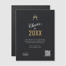 Elegante Black & Gold Modern Business Logo QR Code