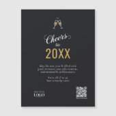 Elegante Black & Gold Modern Business Logo QR Code (Voorkant)
