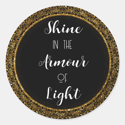 Elegante Black & Gold Motivatie Stickers (Voorkant)