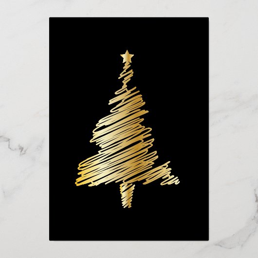 Elegante Black & Gold Nieuwjaarsfeest Folie Folie Uitnodiging (Achterkant)