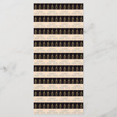 Elegante Black & Gold Nieuwjaarsmenu & Champagne Menu (Achterkant)