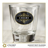 Elegante Black Gold Paisley gepersonaliseerd Shot Glas