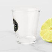 Elegante Black Gold Paisley gepersonaliseerd Shot Glas (Rechts)