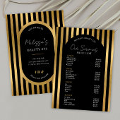 Elegante Black & Gold Wimpers Haar Spa Prijslijst