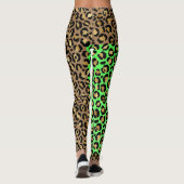 Elegante Black Golden Leopard Animal Print Legging (Achterkant)
