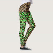 Elegante Black Golden Leopard Animal Print Legging (Rechts)