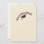 Elegante Black Graduation Party Uitnodiging met vr (Achterkant)