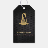 Elegante Black Metallic Onroerend Goed Gift Labels Cadeaulabel (Voorkant)