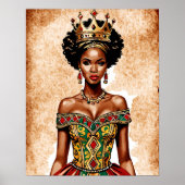 Elegante Black Queen Wall Art - Empowering Royalty Poster (Voorkant)