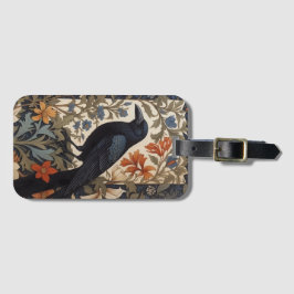 Elegante Black Raven William Morris geïnspireerd d Bagagelabel