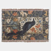 Elegante Black Raven William Morris geïnspireerd d Deken (Voorkant)
