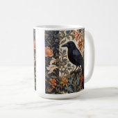 Elegante Black Raven William Morris geïnspireerd d Koffiemok (Voorkant rechts)