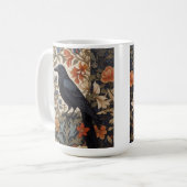 Elegante Black Raven William Morris geïnspireerd d Koffiemok (Voorkant links)