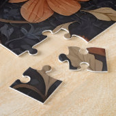 Elegante Black Raven William Morris geïnspireerd d Legpuzzel (Zijkant)
