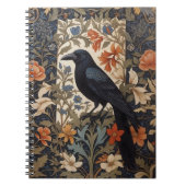 Elegante Black Raven William Morris geïnspireerd d Notitieboek (Voorkant)