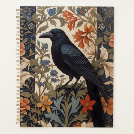 Elegante Black Raven William Morris geïnspireerd d Planner