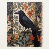 Elegante Black Raven William Morris geïnspireerd d Planner (Achterkant)
