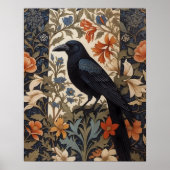 Elegante Black Raven William Morris geïnspireerd d Poster (Voorkant)