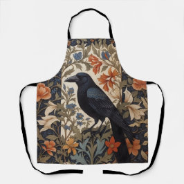 Elegante Black Raven William Morris geïnspireerd d Schort