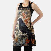 Elegante Black Raven William Morris geïnspireerd d Schort (Insitu)