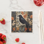 Elegante Black Raven William Morris geïnspireerd d Servet (Insitu)