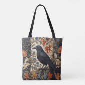 Elegante Black Raven William Morris geïnspireerd d Tote Bag (Achterkant)