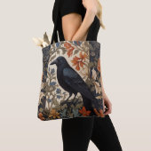 Elegante Black Raven William Morris geïnspireerd d Tote Bag (Dichtbij)