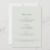 Elegante Black & Sage Bachelor Weekend Uitnodiging (Achterkant)