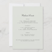 Elegante Black & Sage Bachelorette Weekend Kaart (Achterkant)