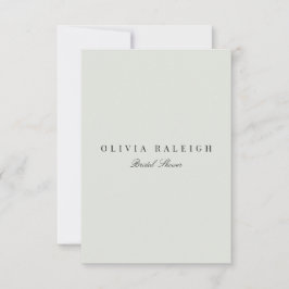 Elegante Black & Sage bruids douche uitnodiging