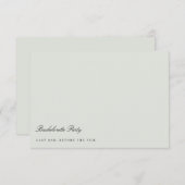 Elegante Black & Sage Green Bachelorette Party Kaa Kaart (Voorkant / Achterkant)