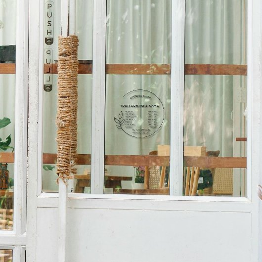 Elegante Black Small Business openingstijden Raamsticker