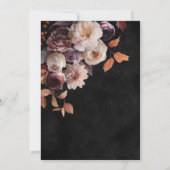 Elegante Black Soft Herfst Bloemen Script Douche Kaart (Achterkant)