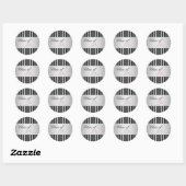 Elegante Black Stripe Afstuderen Stickers (Vel)
