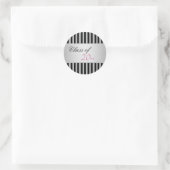 Elegante Black Stripe Afstuderen Stickers (Tas)